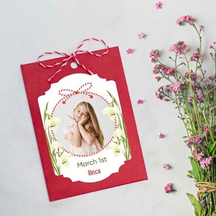 Προσωποποιημένο Martisor που φυτεύεται, με φωτογραφία και μήνυμα - Κρίνες
