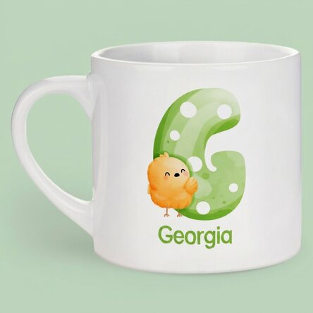 Personalised children's mug with text - Cute