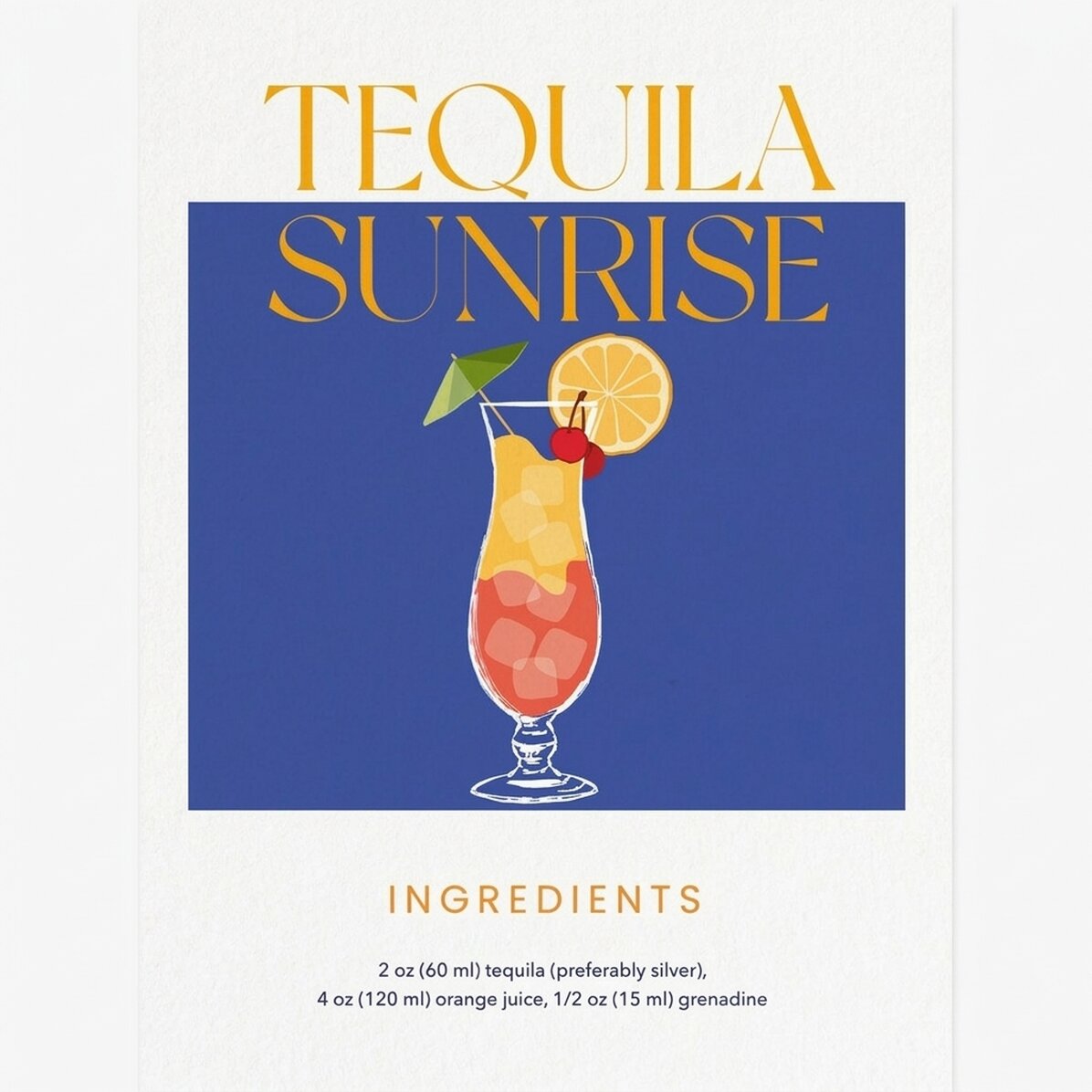 Αφίσα «Tequila Sunrise»