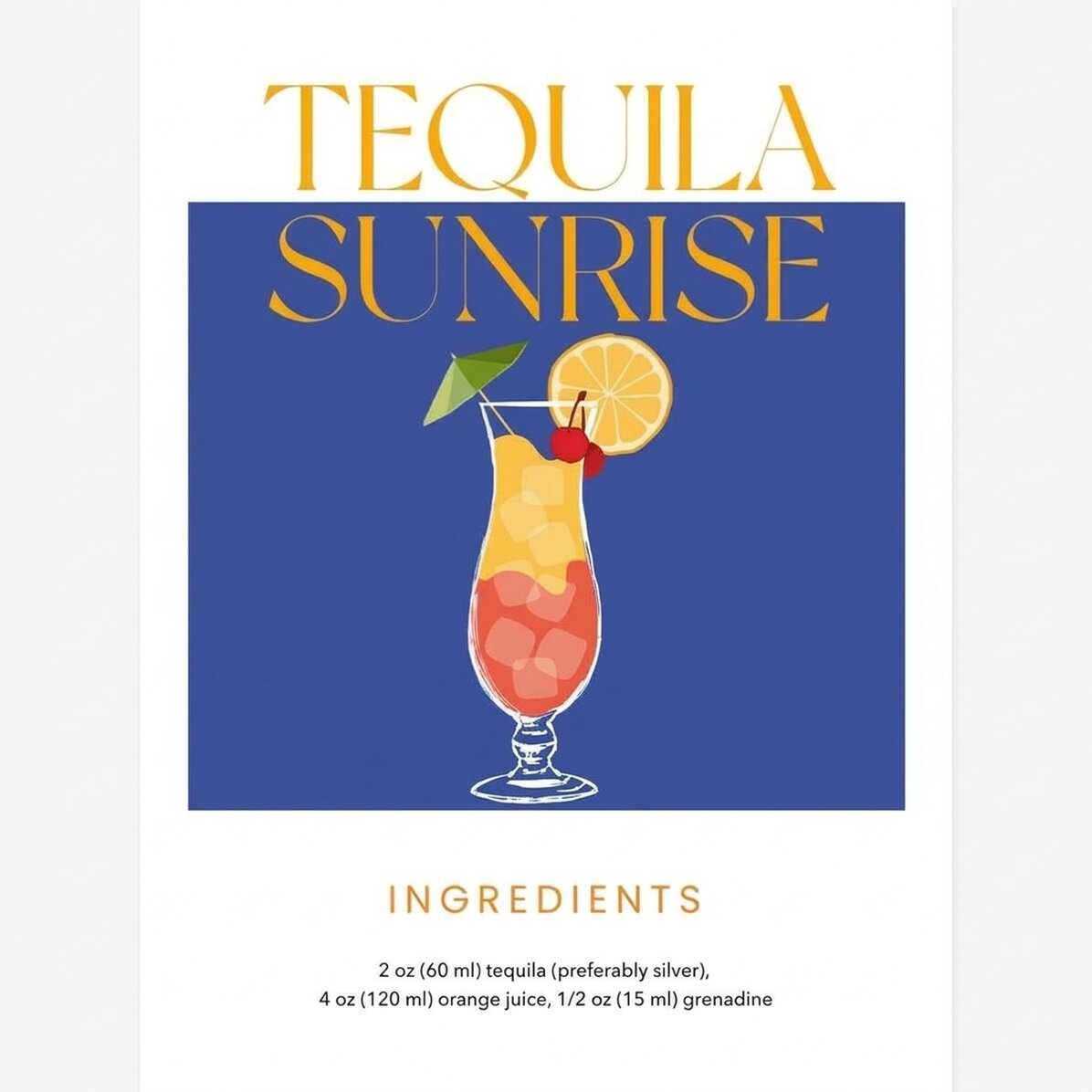 Αφίσα «Tequila Sunrise»