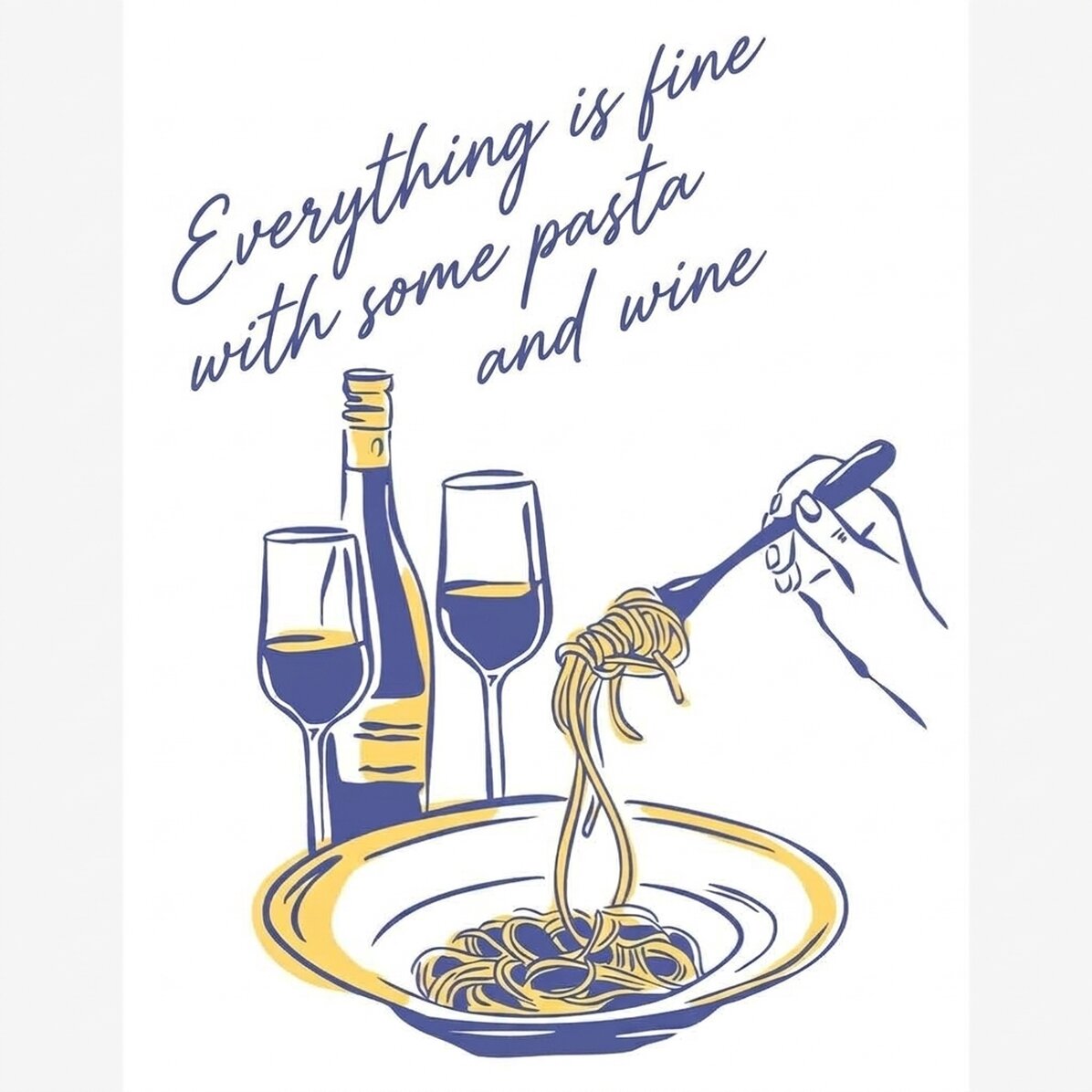 Αφίσα «Some Pasta & Wine»