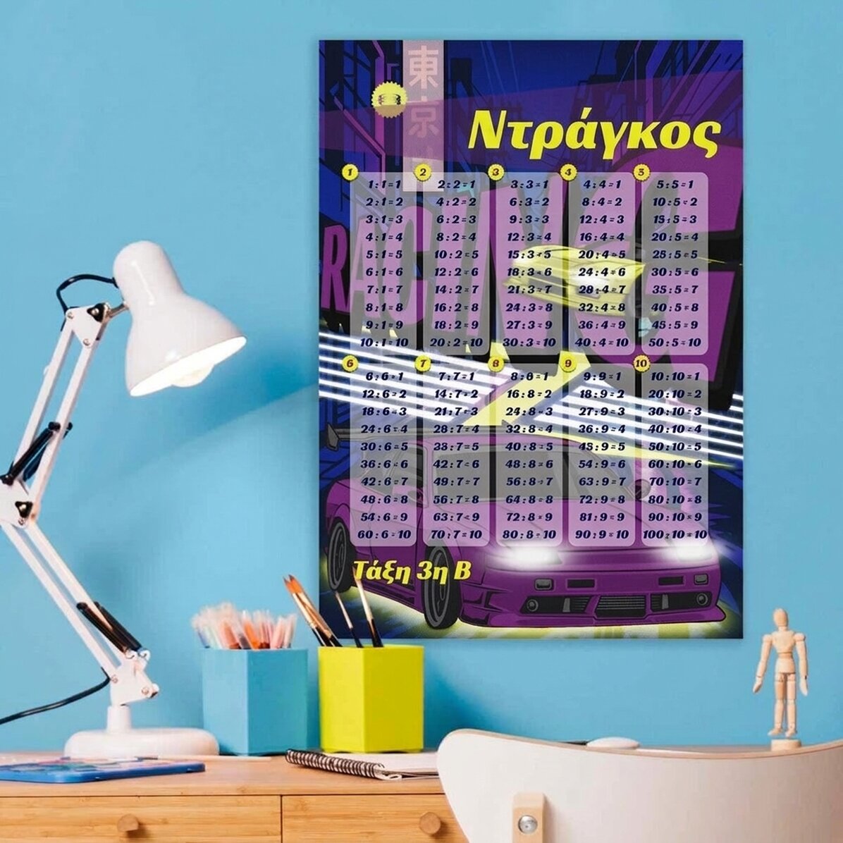 Προσαρμοσμένη αφίσα με όνομα και πίνακα κατάταξης - Racing