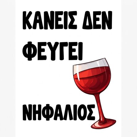Αφίσα «Κανείς δεν βγαίνει νηφάλιος»