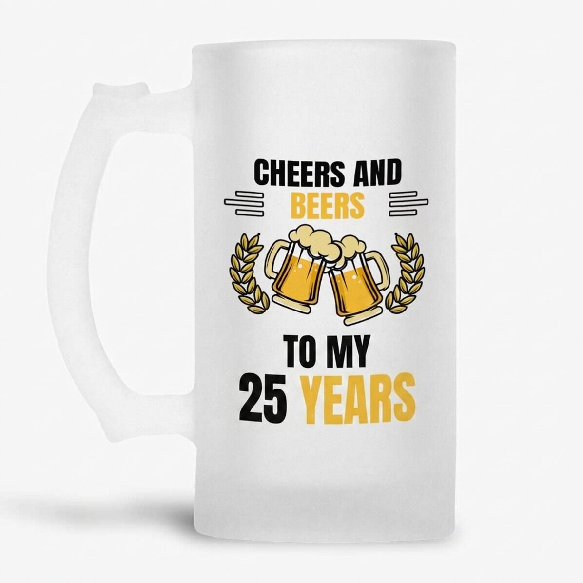 Προσωποποιημένη κούπα μπύρας με μήνυμα - Cheers and Beers