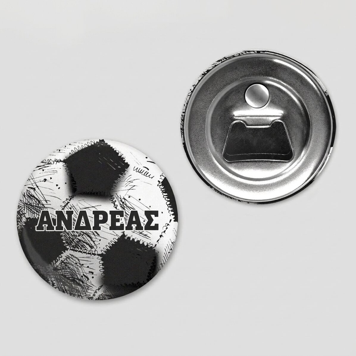 Προσαρμοσμένος μαγνητικός ανοιχτήρας μπουκαλιών με μήνυμα - Μπάλα ποδοσφαίρου