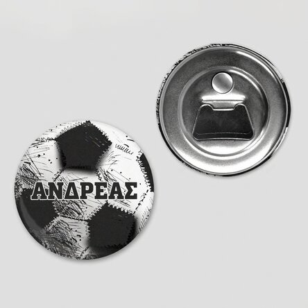 Προσαρμοσμένος μαγνητικός ανοιχτήρας μπουκαλιών με μήνυμα - Μπάλα ποδοσφαίρου