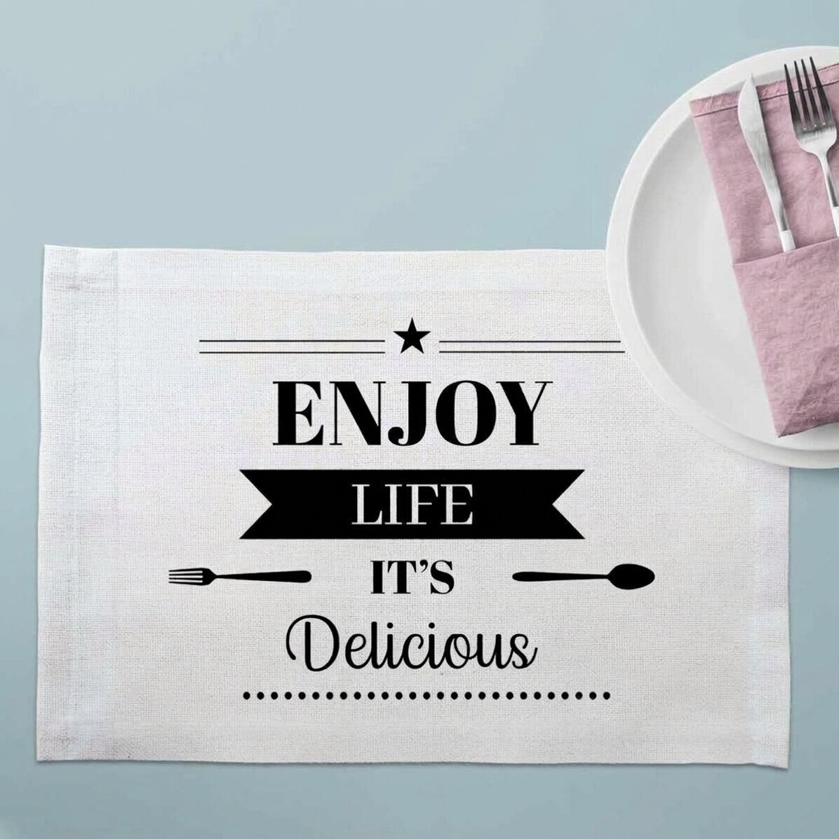 Προσαρμοσμένη βάση για πιάτο με κείμενο - Delicious