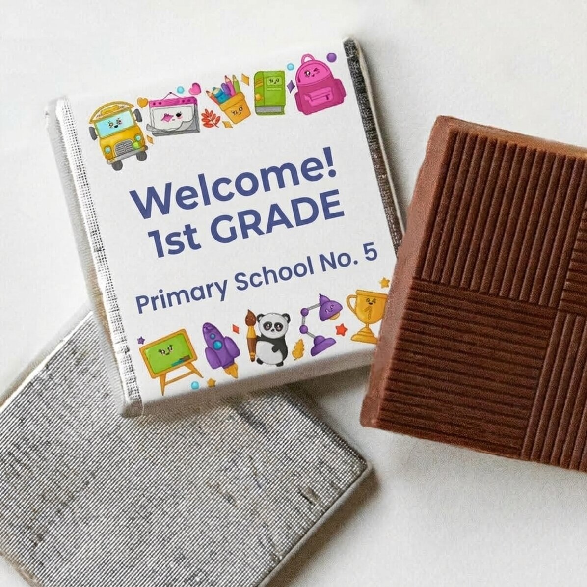 Μίνι σοκολάτα με εξατομικευμένο κείμενο - Welcome school