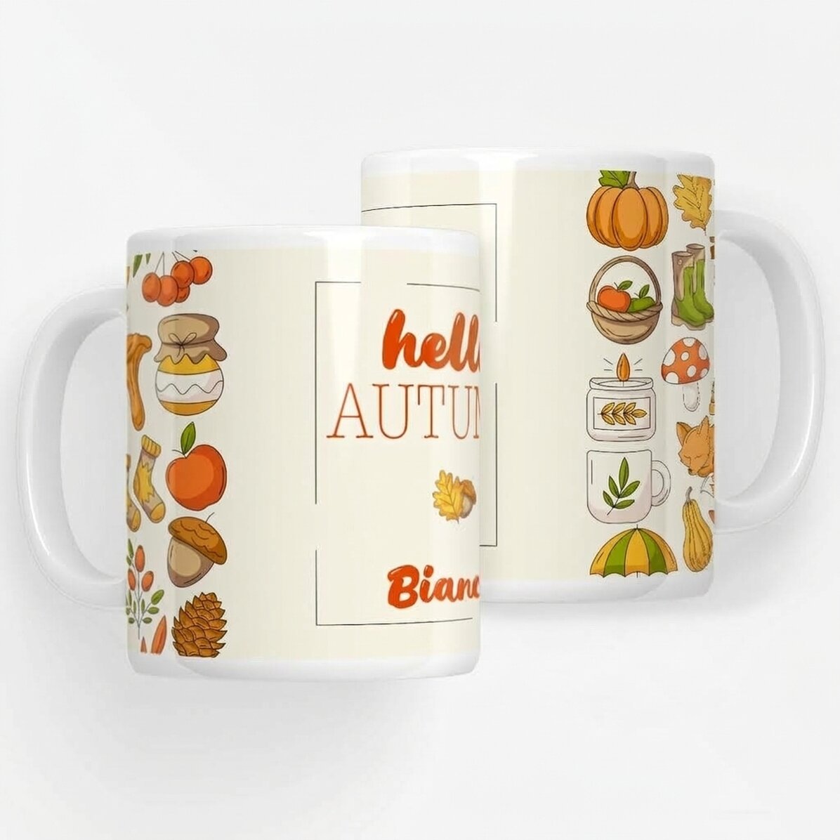 Προσωποποιημένο κύπελλο με κείμενο - Hello Autumn