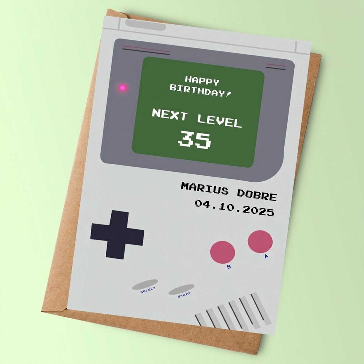 Προσωποποιημένη κάρτα με μήνυμα - Gameboy