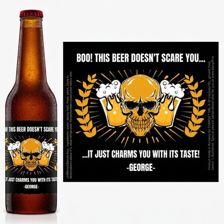 Personalised beer with text - Halloween