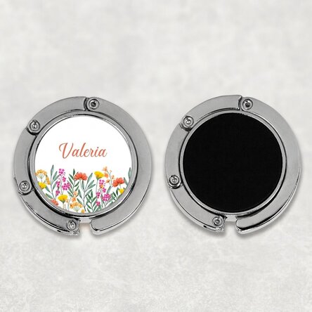 Personalised table bag holder with name - Flowers