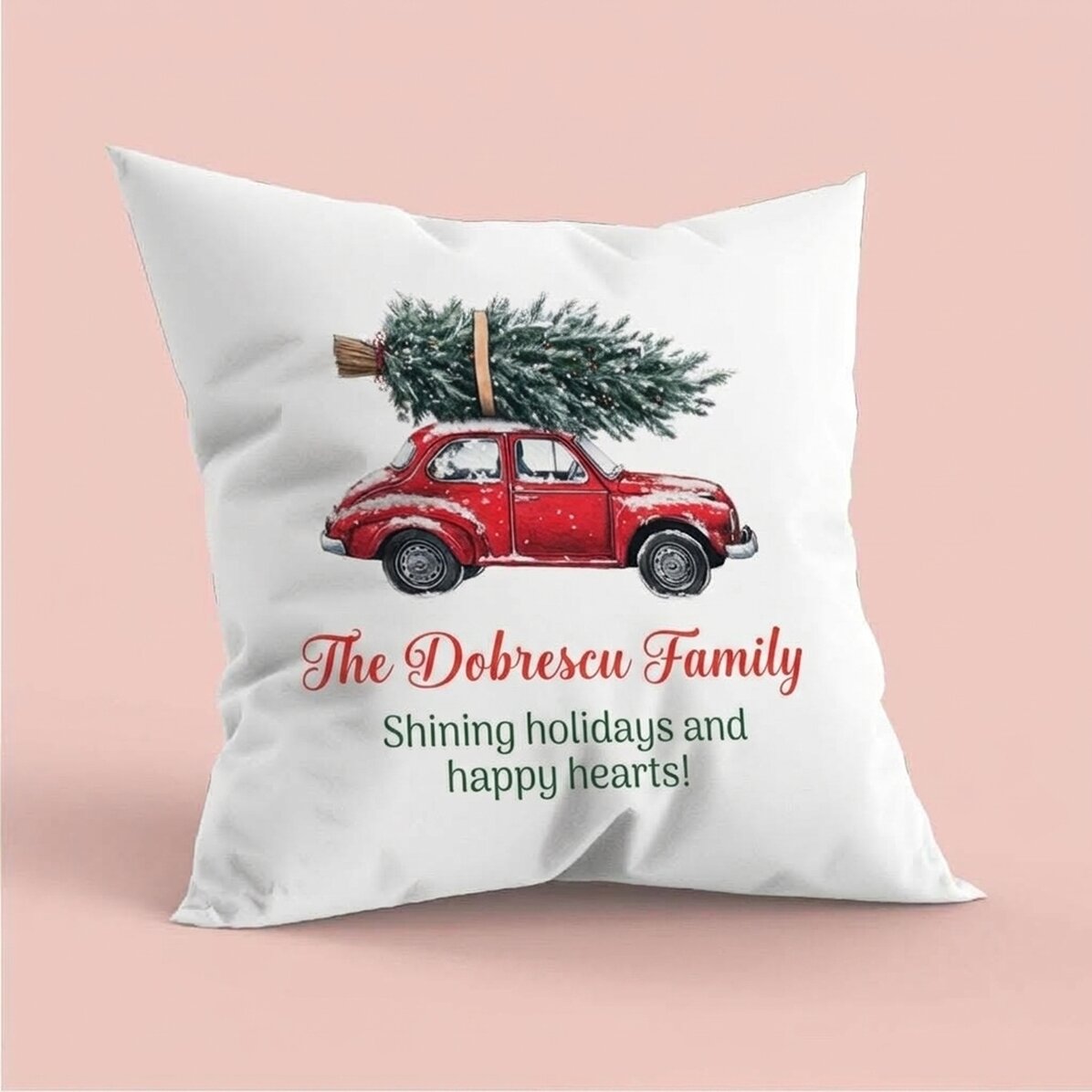 Προσωποποιημένο μαξιλάρι με μήνυμα - Vintage Christmas