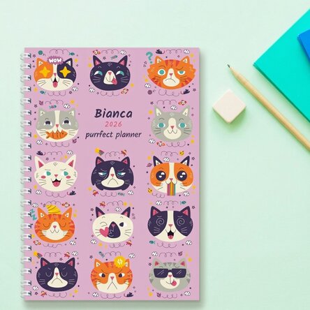 Personalised notebook with text - Cats