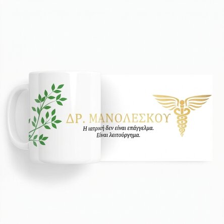 Προσωποποιημένο κύπελλο με κείμενο - Golden Doctor