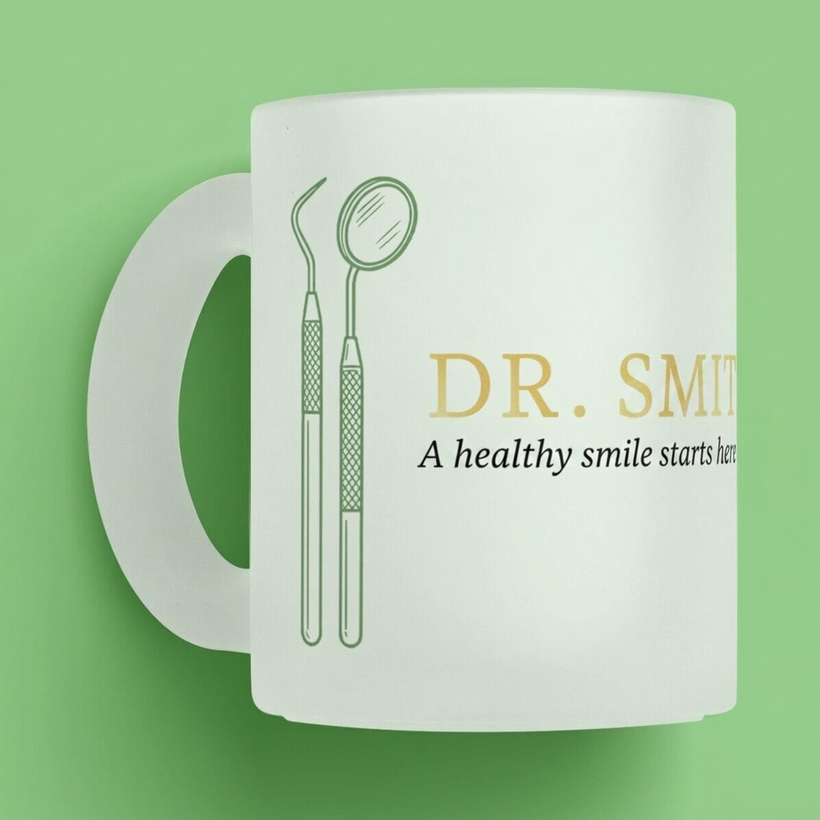 Προσωποποιημένη κούπα με κείμενο - Golden Dentist