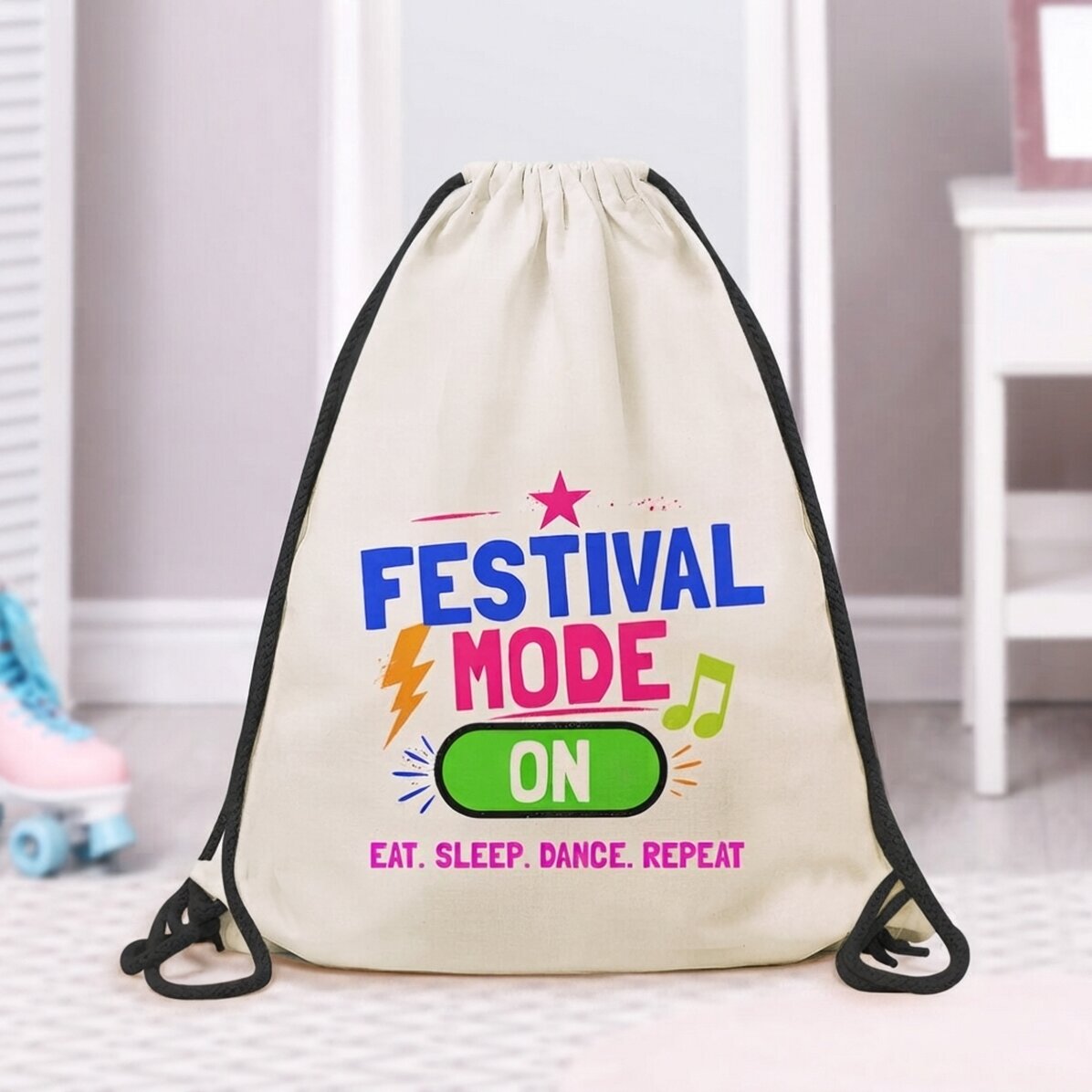 Προσωποποιημένο σακίδιο με μήνυμα - Festival mode on