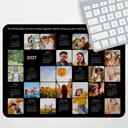 Προσαρμοσμένο mouse pad XL με φωτογραφίες και μήνυμα - Ημερολόγιο