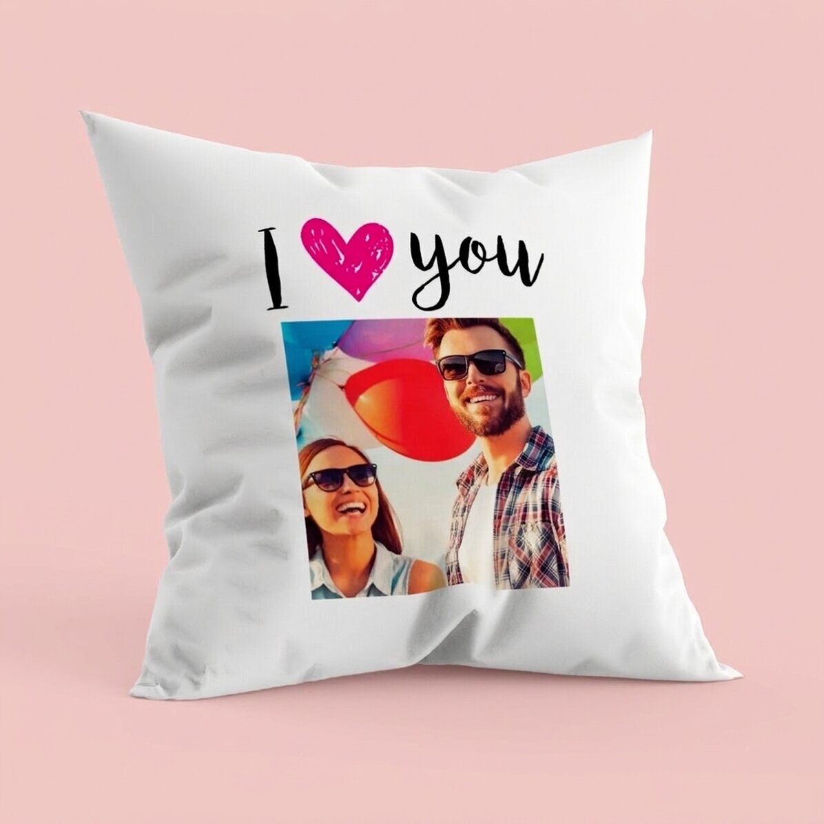 Προσωποποιημένο μαξιλάρι με φωτογραφία - I love you