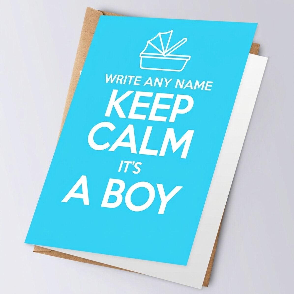 Προσωποποιημένη ευχετήρια κάρτα - KEEP CALM IT