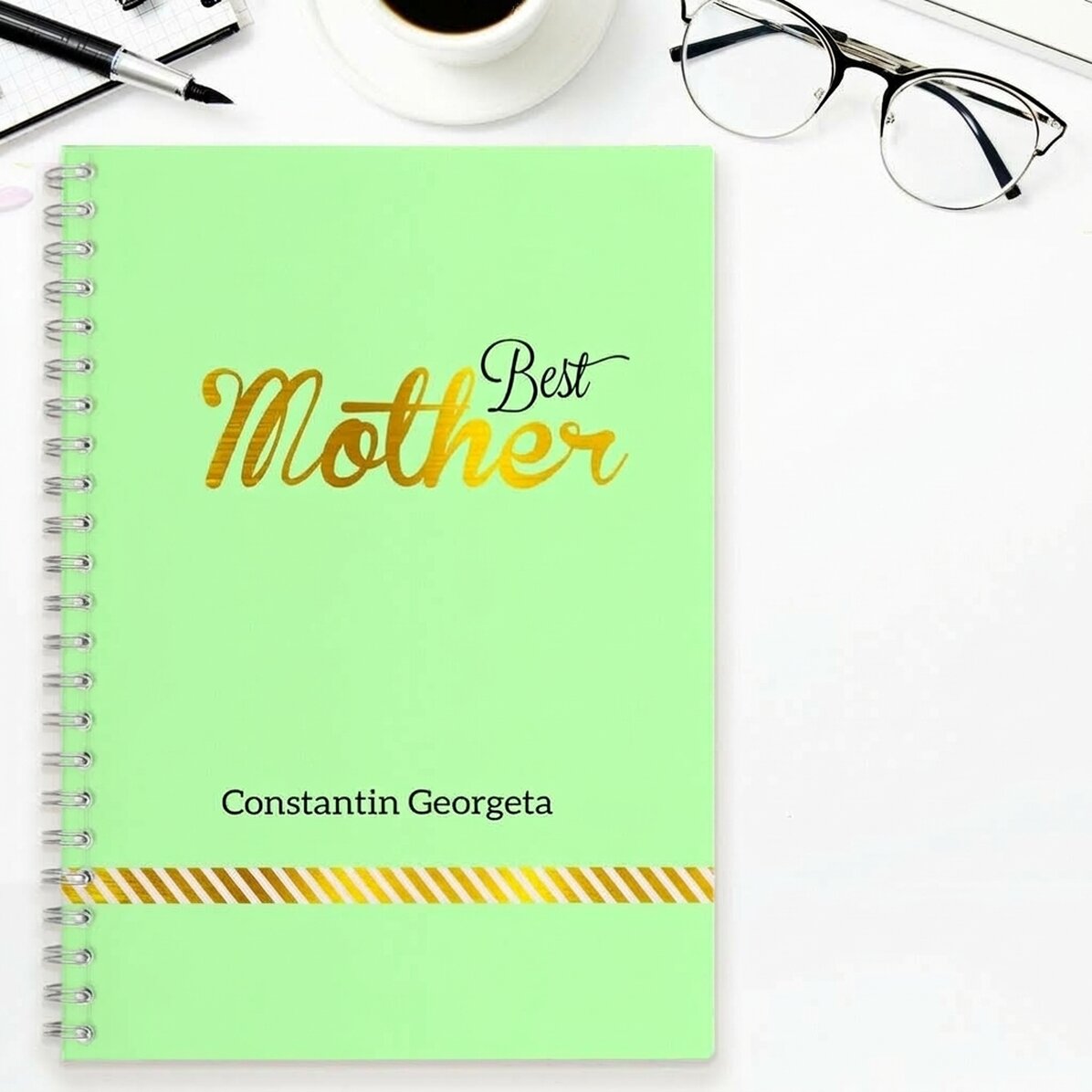 Προσαρμοσμένο σημειωματάριο - Best Mother, Green