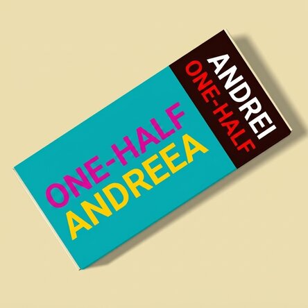Personalised chocolate - half