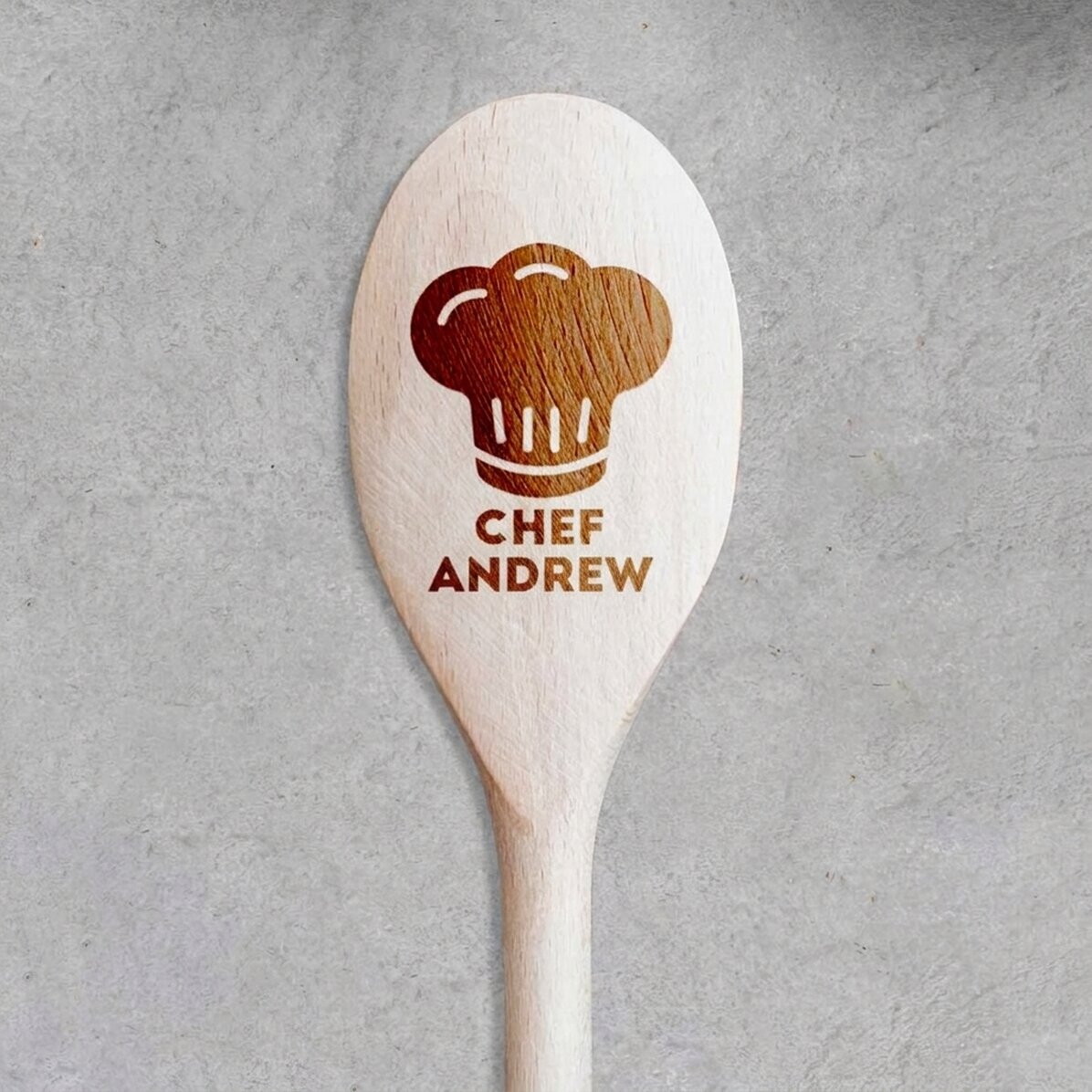 Προσωποποιημένο ξύλινο κουτάλι - Chef
