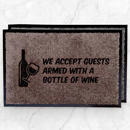 Customised indoor entrance mat - Wine