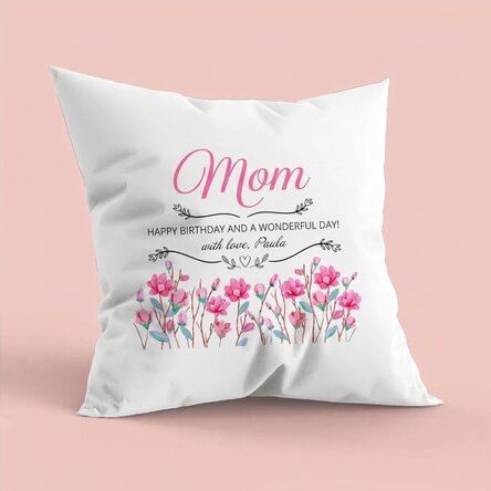 Personalised cushion with text - Mum