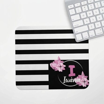 Προσαρμοσμένο mouse pad με το αρχικό γράμμα και το όνομα - Μανόλια