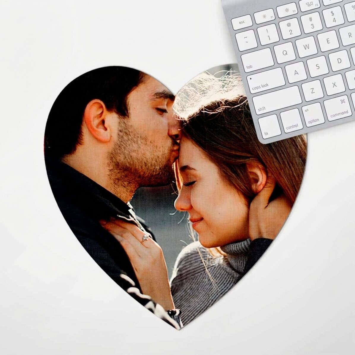 Προσαρμοσμένο mouse pad σε σχήμα καρδιάς με φωτογραφία