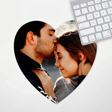 Προσαρμοσμένο mouse pad σε σχήμα καρδιάς με φωτογραφία