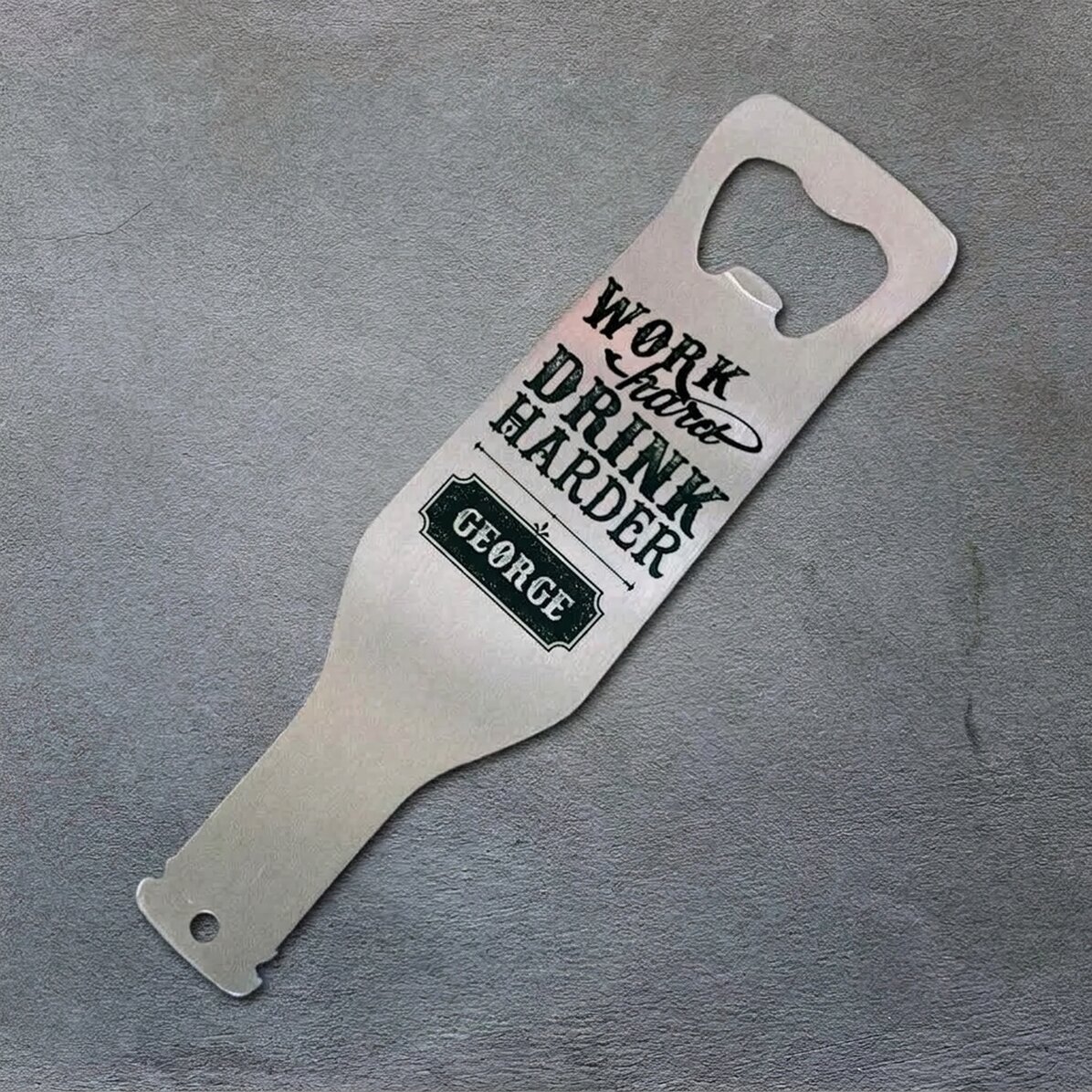 Προσωποποιημένος ανοιχτήρι μπύρας - Work Hard, Drink Harder