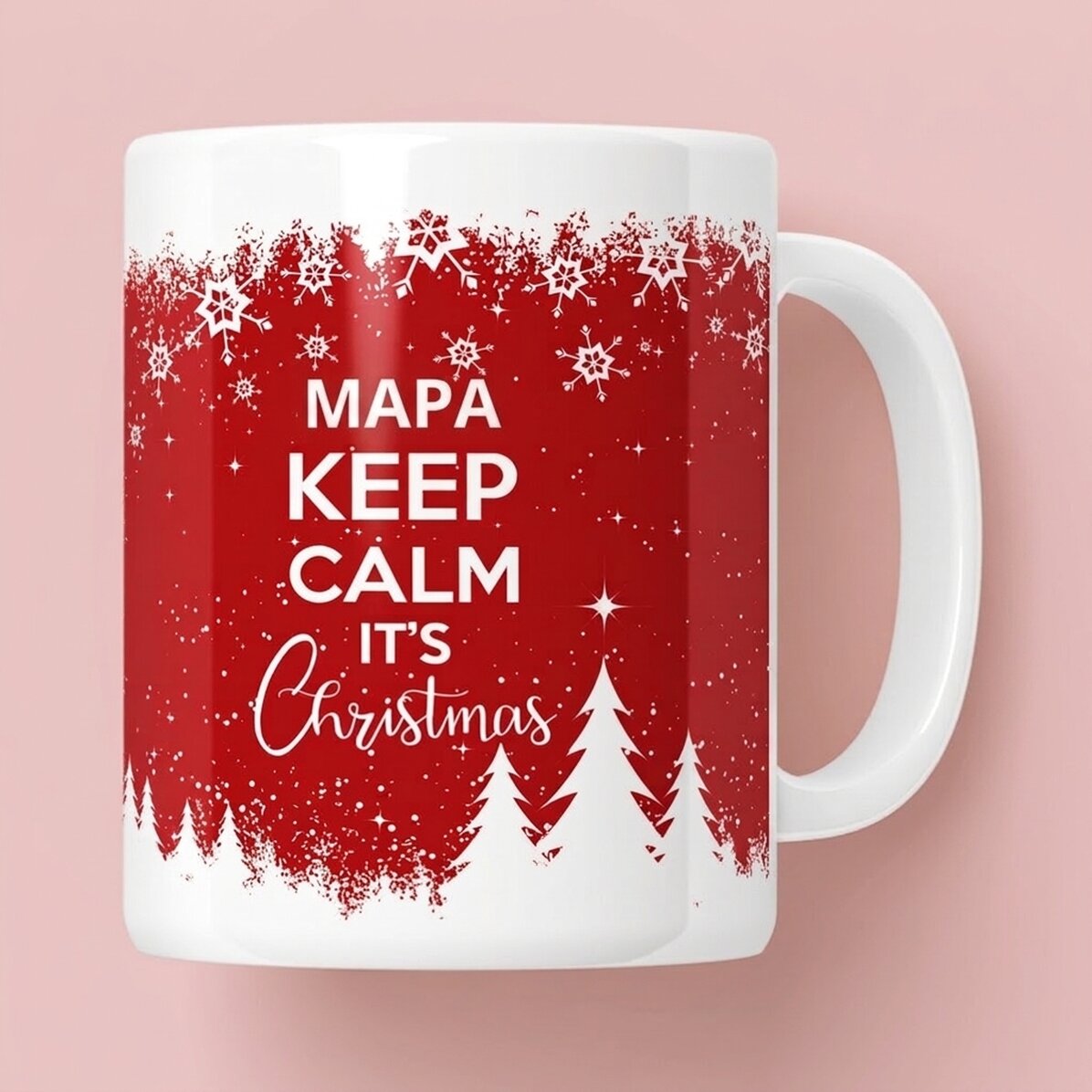 Προσωποποιημένο κύπελλο με κείμενο - Keep calm for Christmas