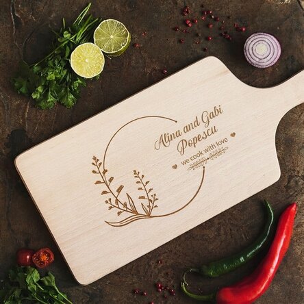 Customised chopping board - Cooking with love