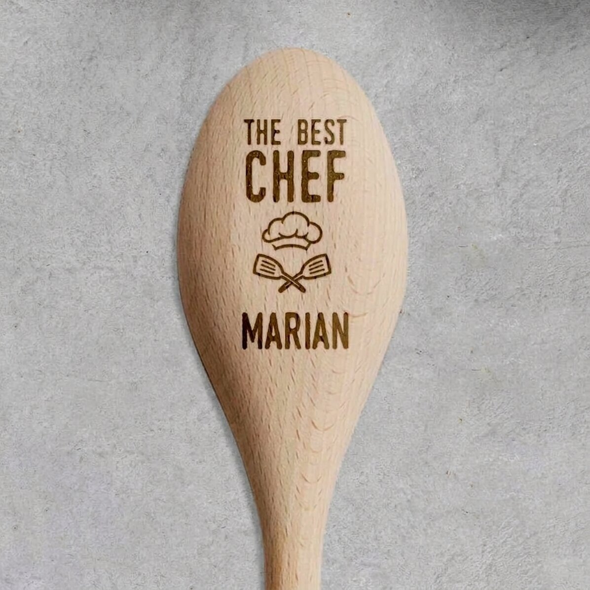 Προσωποποιημένο ξύλινο κουτάλι - Best chef