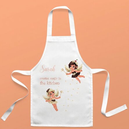 Personalised children's apron with text - Magic in the kitchen