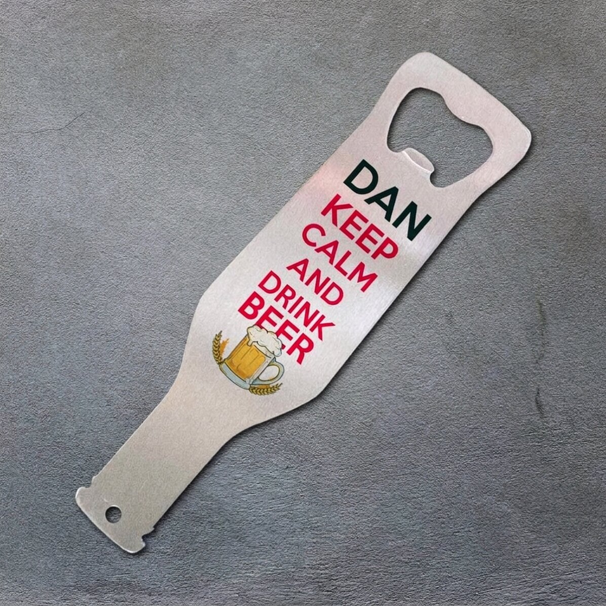 Προσωποποιημένος ανοιχτήρι μπύρας - Keep calm and drink beer