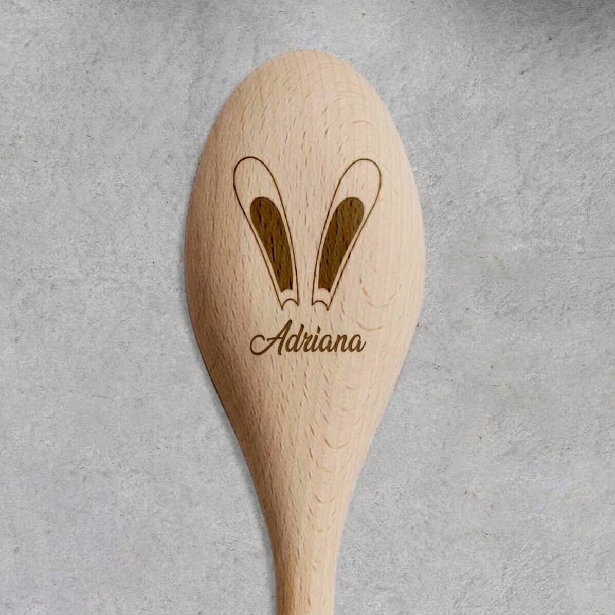 Προσαρμοσμένο ξύλινο κουτάλι - Rabbit ears