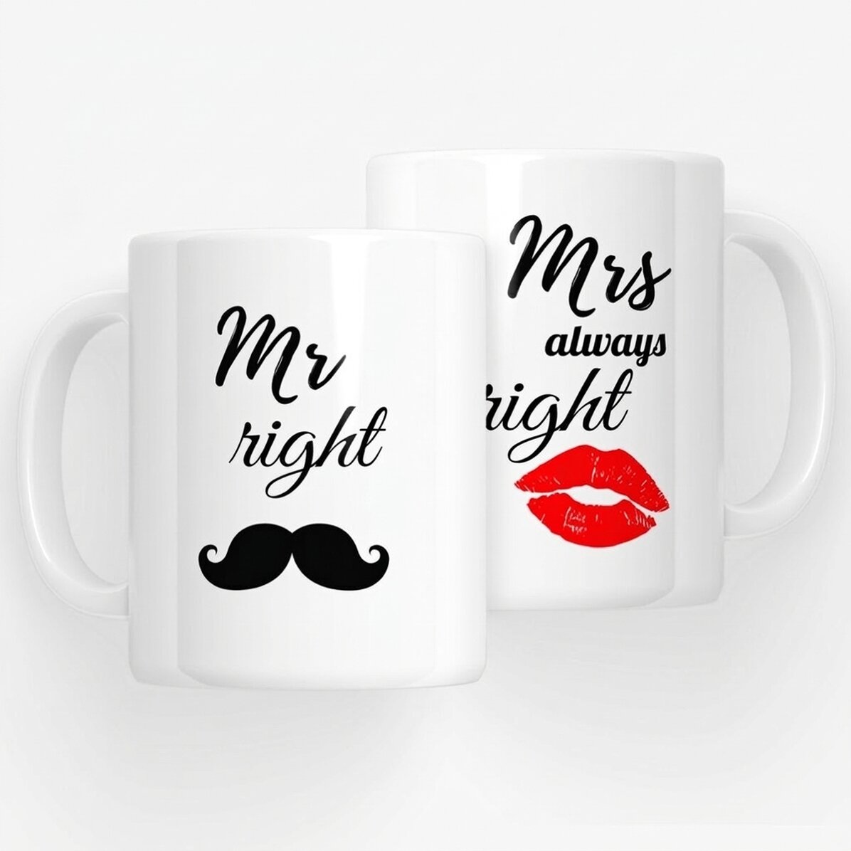 Κούπες για ζευγάρια - Mr Right και Mrs Always Right