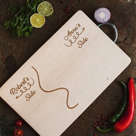 Customised chopping board - Half you, half me