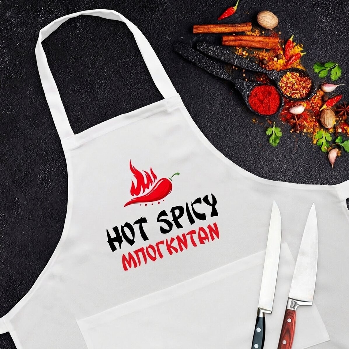Προσαρμοσμένο μοτίβο με κείμενο - Spicy
