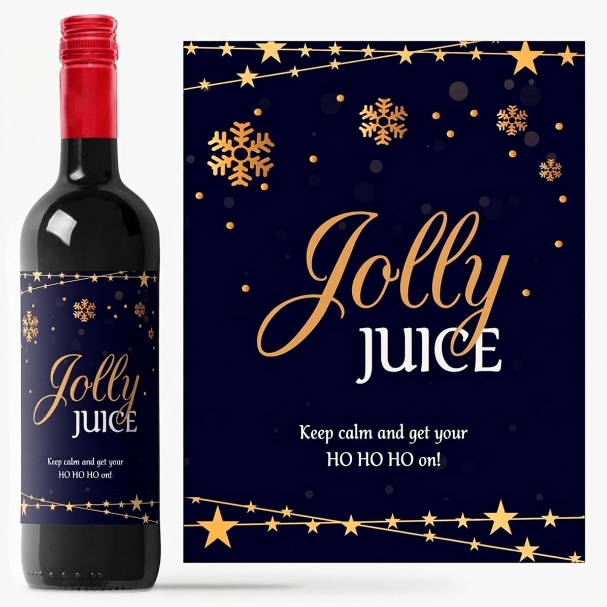 Προσωποποιημένο κρασί με κείμενο - Jolly juice