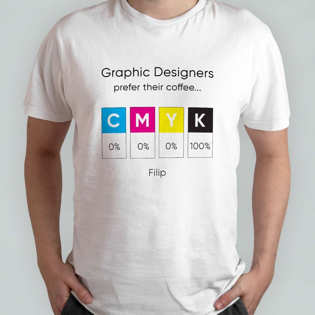 Custom cotton T-shirt with message for Graphic Designer
