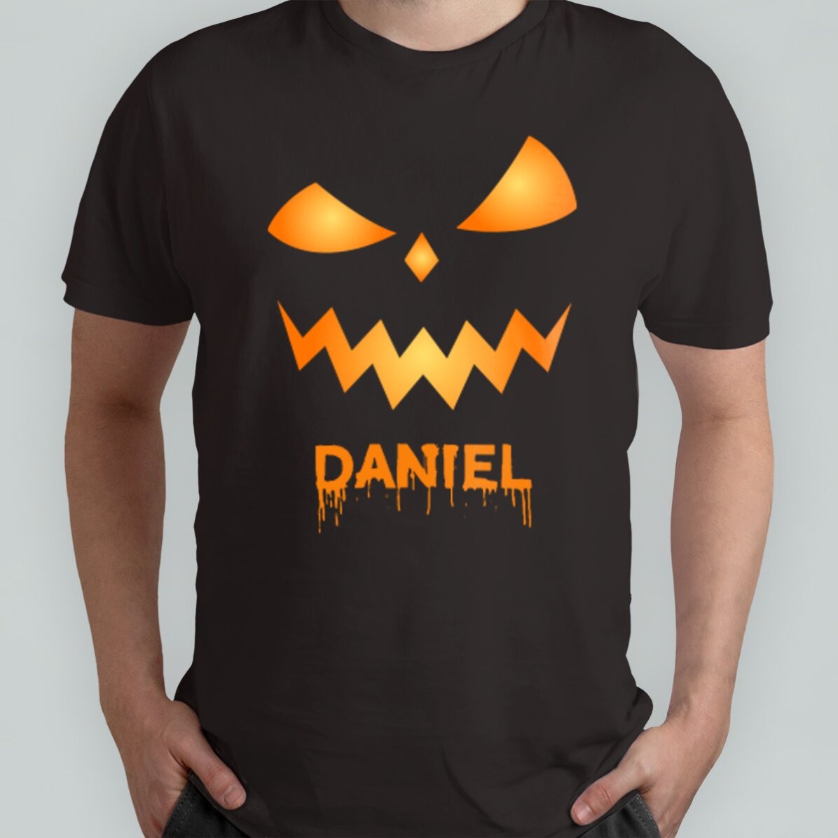 Personalised cotton T-shirt with name - Scary