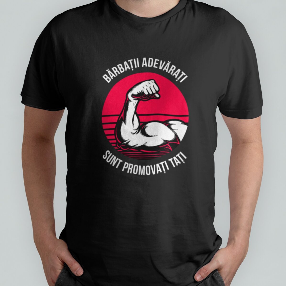 Custom cotton T-shirt with text - Real men