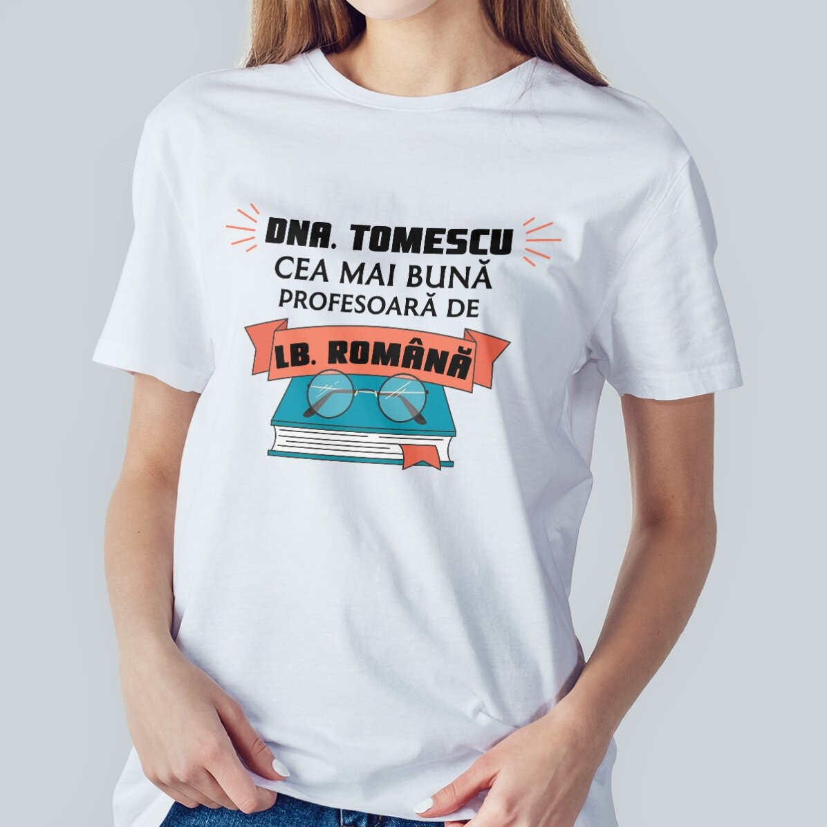 Προσαρμοσμένο βαμβακερό μπλουζάκι με κείμενο - Best teacher
