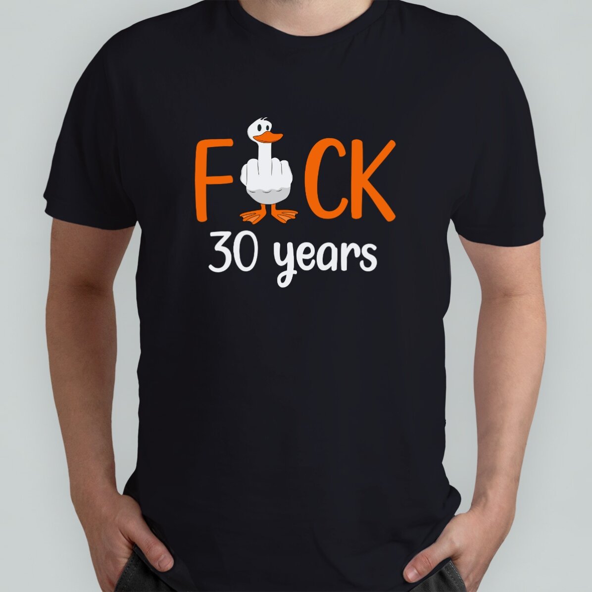 Custom cotton T-shirt with text - Duck