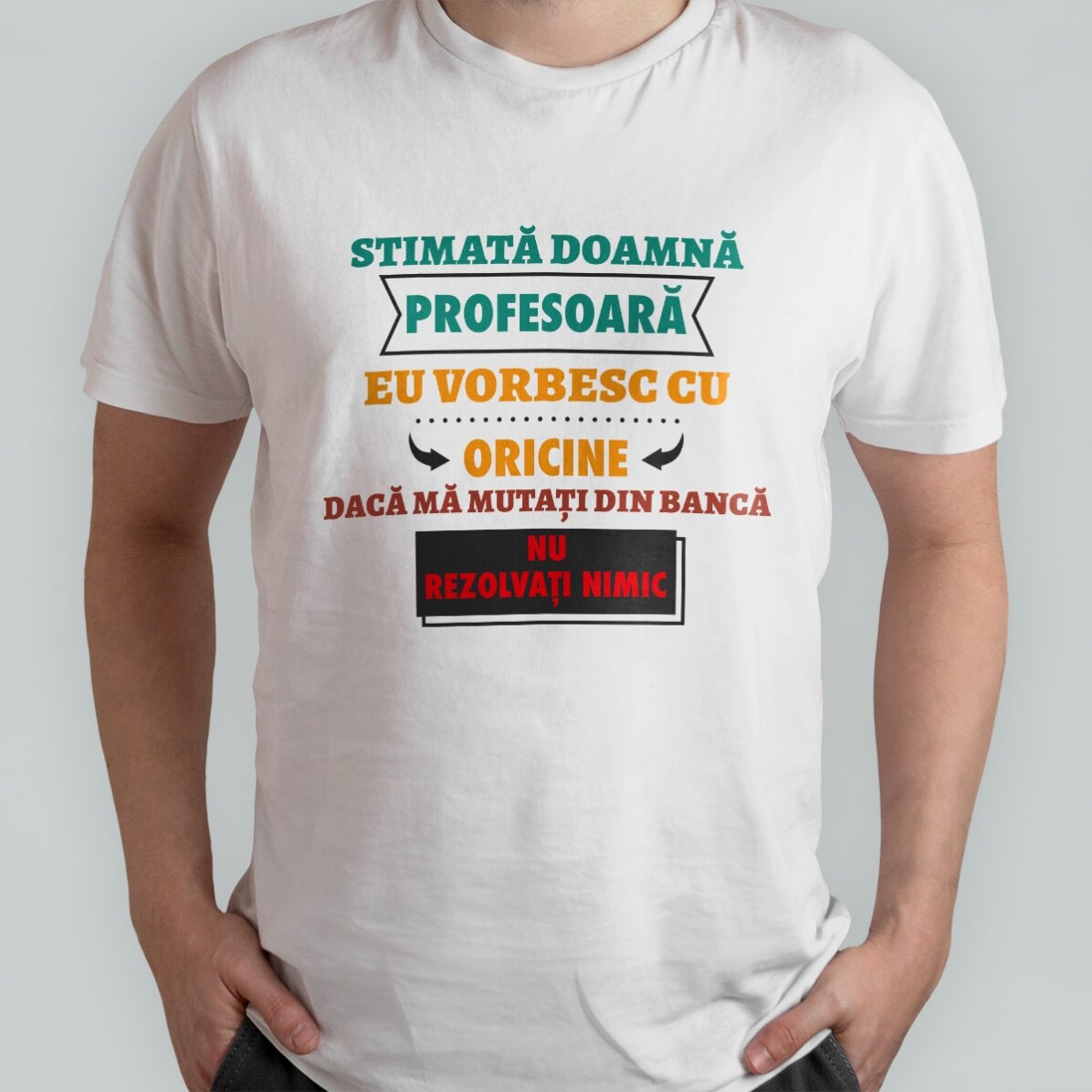 Custom cotton T-shirt with text - I talk to anyone