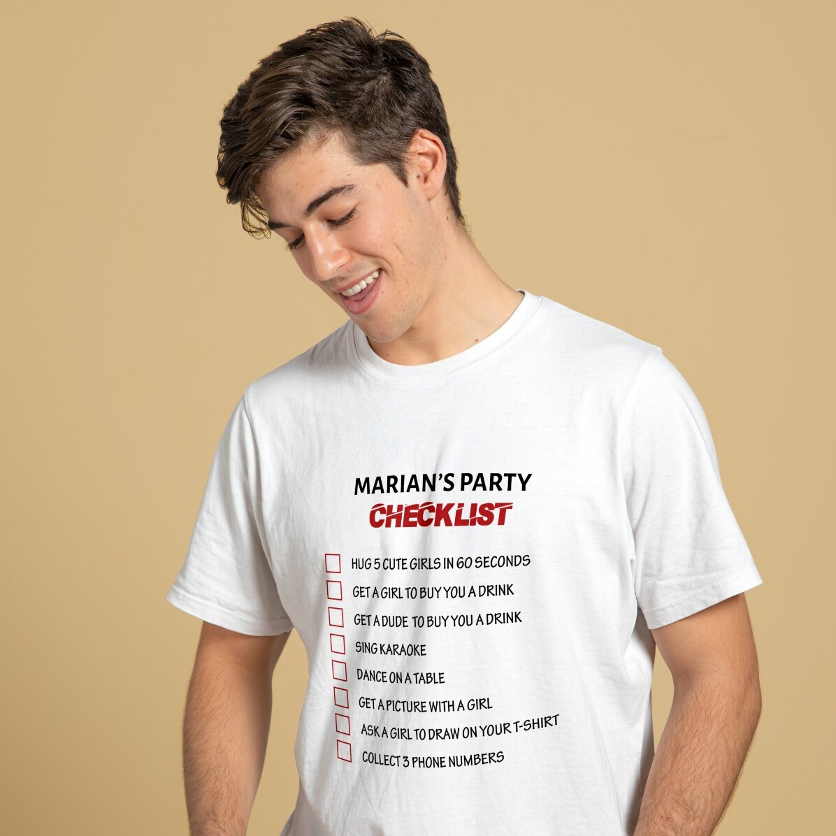 Προσαρμοσμένο μπλουζάκι με κείμενο - Checklist